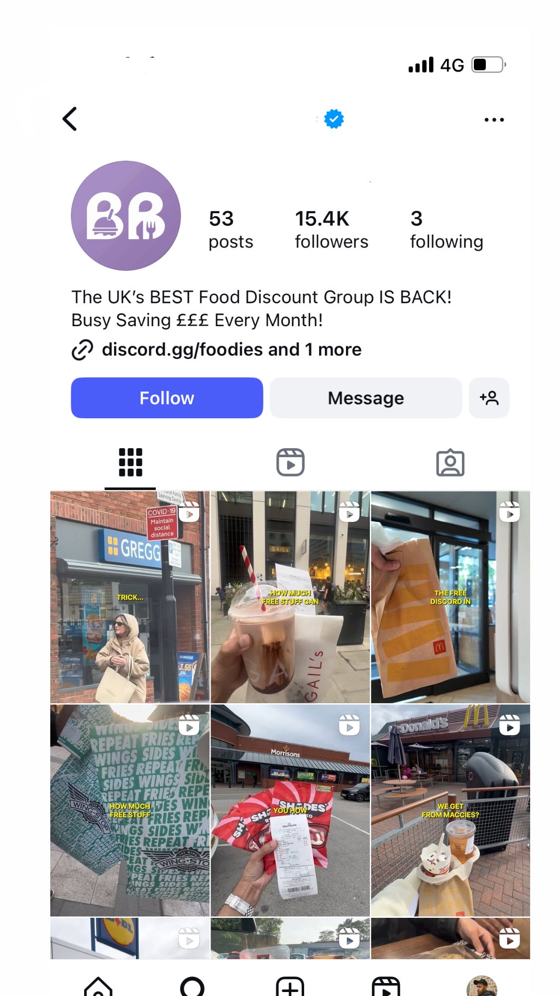 INSTAGRAM ACCOUNT 15.4K for sale