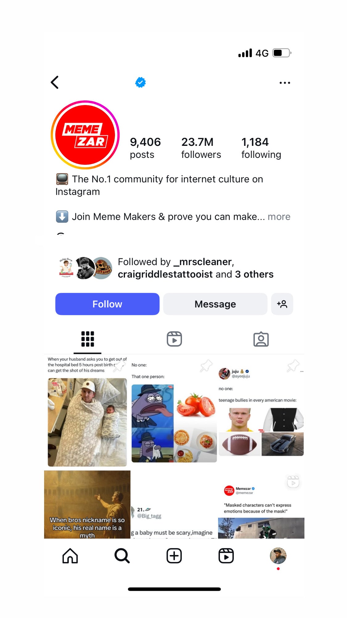 INSTAGRAM ACCOUNT 23.7 million followers for sale