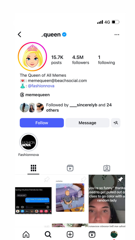 INSTAGRAM ACCOUNT 4.5 Million for sale