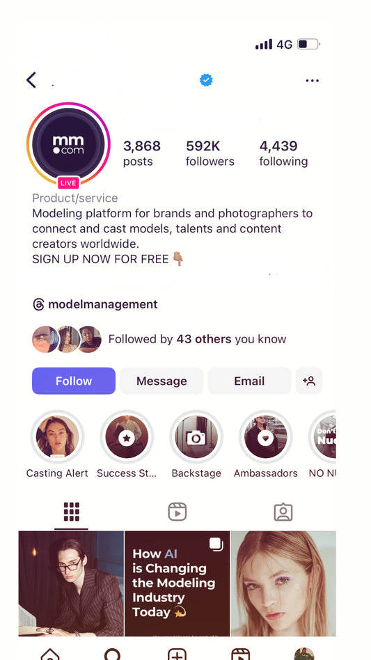 INSTAGRAM ACOUNT 592K followers for sale