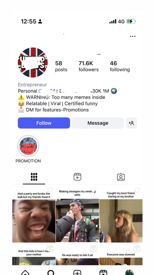 INSTAGRAM ACCOUNT 71.6K for sale