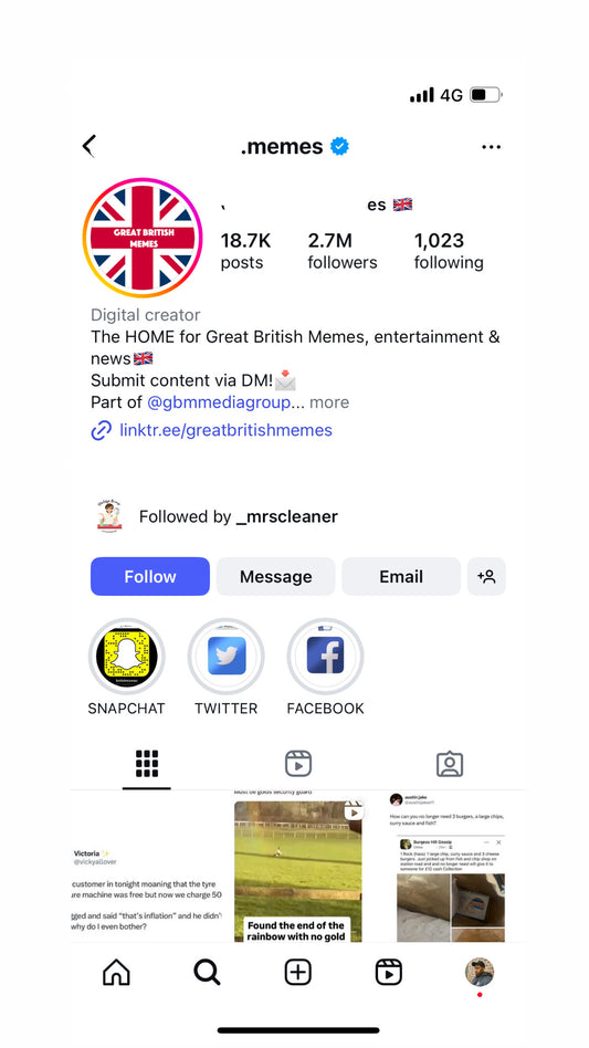INSTAGRAM ACCOUNT  2.7 MILLION FOR SALE